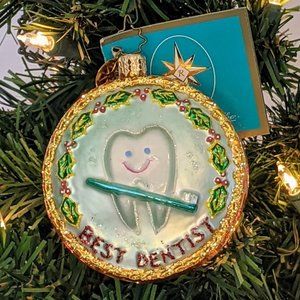 2006 Christopher Radko "Best Dentist" Fine Glass Ornament Retired